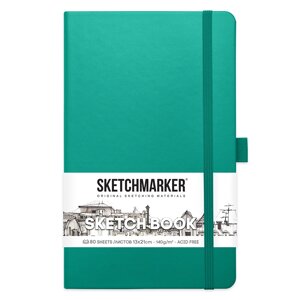 Скетчбук "Sketchmarker", 13x21 см, 140 г/м2, 80 листов, изумрудный в Минске от компании «Офистон маркет»