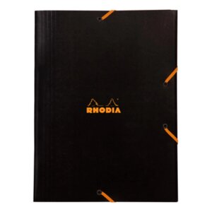 Папка на резинках "Rhodia", A4, 40 мм, картон, черный