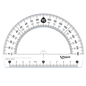 Транспортир 180° Maped, 10 см, прозрачный в Минске от компании «Офистон маркет»