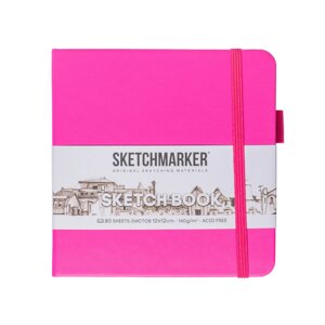 Скетчбук "Sketchmarker", 12x12 см, 140 г/м2, 80 листов, фуксия в Минске от компании «Офистон маркет»