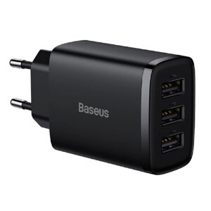 Сетевое зарядное устройство Baseus "CCXJ020101", Compact Charger 3U 17W, черный