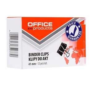 Зажим для бумаги "Office Products", 41 мм, 12 шт, черный в Минске от компании «Офистон маркет»