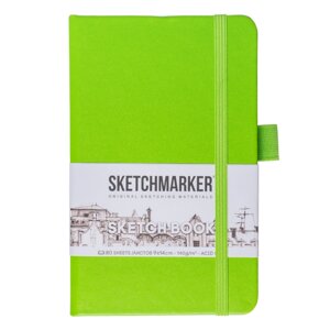 Скетчбук "Sketchmarker", 9x14 см, 140 г/м2, 80 листов, зеленый луг в Минске от компании «Офистон маркет»