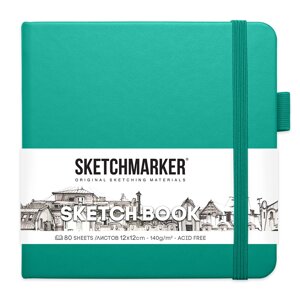 Скетчбук "Sketchmarker", 12x12 см, 140 г/м2, 80 листов, изумрудный в Минске от компании «Офистон маркет»