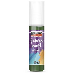 Краски для текстиля "Pentart Fabric paint metallic", 20 мл, зеленый