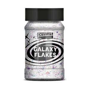 Хлопья декоративные "Pentart Galaxy Flakes", 15 г, белый Юпитер в Минске от компании «Офистон маркет»