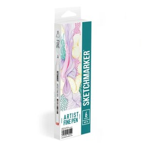 Ручки капиллярные "Sketchmarker. Basic 2", 6 шт. в Минске от компании «Офистон маркет»