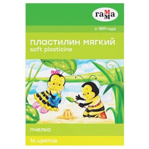 Пластилин "Пчелка", восковой, 16 цветов в Минске от компании «Офистон маркет»