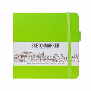 Скетчбук "Sketchmarker", 80 листов, 12x12 см, 140 г/м2, зеленый луг в Минске от компании «Офистон маркет»