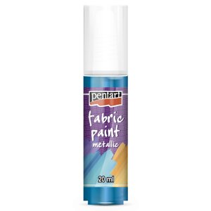 Краски для текстиля "Pentart Fabric paint metallic", 20 мл, светло-голубой