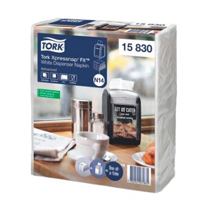 Салфетки для диспенсера "Tork Xpressnap Fit", 6 упаковок по 120 шт, белый (15830) в Минске от компании «Офистон маркет»