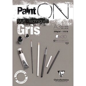 Блок-склейка "Paint'On" Gris, А3, 250 г/м2, 30 листов в Минске от компании «Офистон маркет»