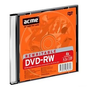 Диск, DVD+RW, 4.7 гб, тонкий футляр (slim case), 1 шт, -50% в Минске от компании «Офистон маркет»