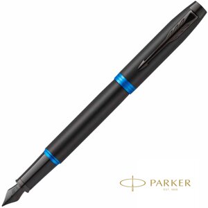 Ручка перьевая Parker "IM Vibrant Rings F315", M, черный, синий, патрон синий в Минске от компании «Офистон маркет»