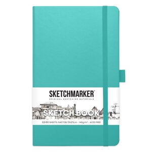 Скетчбук "Sketchmarker", 13x21 см, 140 г/м2, 80 листов, аквамарин в Минске от компании «Офистон маркет»