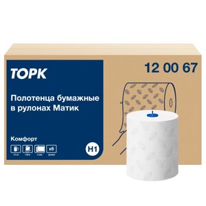 Полотенца бумажные в рулонах "Tork Matic Advanced", H1, 2 слоя, 1 рулон (120067-02)