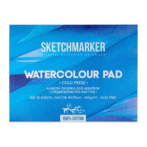 Блок бумаги для акварели "Sketchmarker", А3, 300 г/м2, 10 листов, среднезернистая в Минске от компании «Офистон маркет»