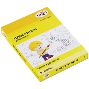 Пластилин "ЮНЫЙ ХУДОЖНИК", 8 цветов в Минске от компании «Офистон маркет»