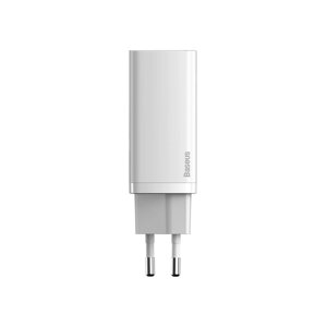 Сетевое зарядное устройство Baseus CCGAN2L-B02 GaN2 Lite Quick Charger Type-C+USB 65W White