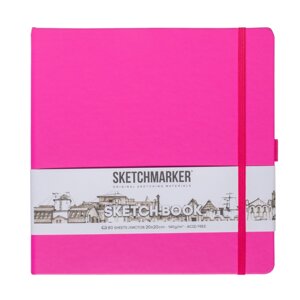 Скетчбук "Sketchmarker", 80 листов, 20x20 см, 140 г/м2, фуксии в Минске от компании «Офистон маркет»