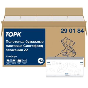 Полотенца бумажные "Tork  Advanced", листовые сложения ZZ, 200 шт, H3 (290184) в Минске от компании «Офистон маркет»