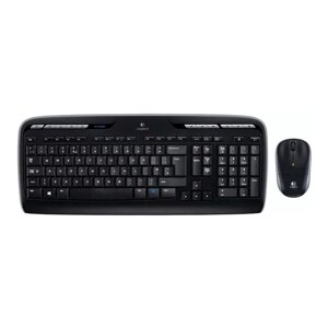 Комплект клавиатура и мышь Logitech "MK330", набор, черный