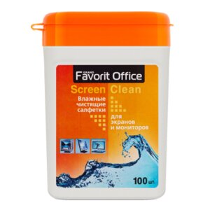 Салфетки влажные "Favorit Office Screen Clean" для ухода за LCD/LED экранами, туба, 100 шт в Минске от компании «Офистон маркет»