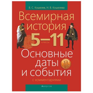 История всемирная. 5-11 класс. Основные даты и события с комментариями, Кошелев В. С., Кошелева Н. В., Аверсэв в Минске от компании «Офистон маркет»