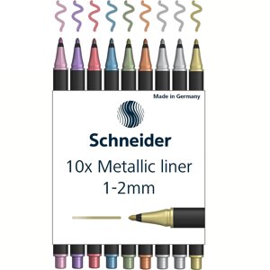 Набор ручек капиллярных Schneider "Paint-It 020", 10 шт, ассорти металлик в Минске от компании «Офистон маркет»