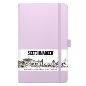 Скетчбук "Sketchmarker", 13x21 см, 140 г/м2, 80 листов, фиолетовый пастельный в Минске от компании «Офистон маркет»