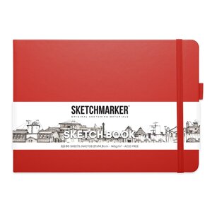 Скетчбук "Sketchmarker", 21x14.8 см, 140 г/м2, 80 листов, красный пейзаж в Минске от компании «Офистон маркет»