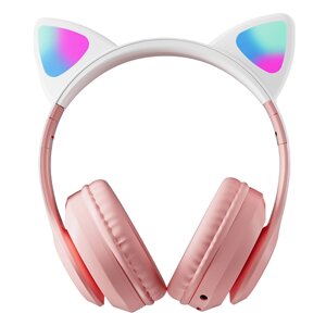 Наушники  беспроводные Miru "CAT EP-W10", Bluetooth, розовый в Минске от компании «Офистон маркет»