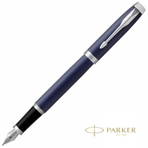 Ручка перьевая "Parker IM Matte Blue CT", F, синий, серебристый, патрон черный в Минске от компании «Офистон маркет»