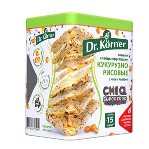 Хлебцы "Dr. Korner" с чиа и льном, 100 г