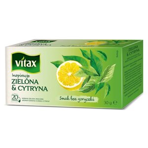 Чай "Vitax", 20x 1.5 г, зеленый, со вкусом лимона в Минске от компании «Офистон маркет»