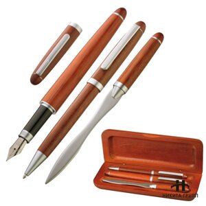 Письменный набор "EASY GIFTS Bangkok"ручка шариковая автоматическая, перьевая и нож для бумаги