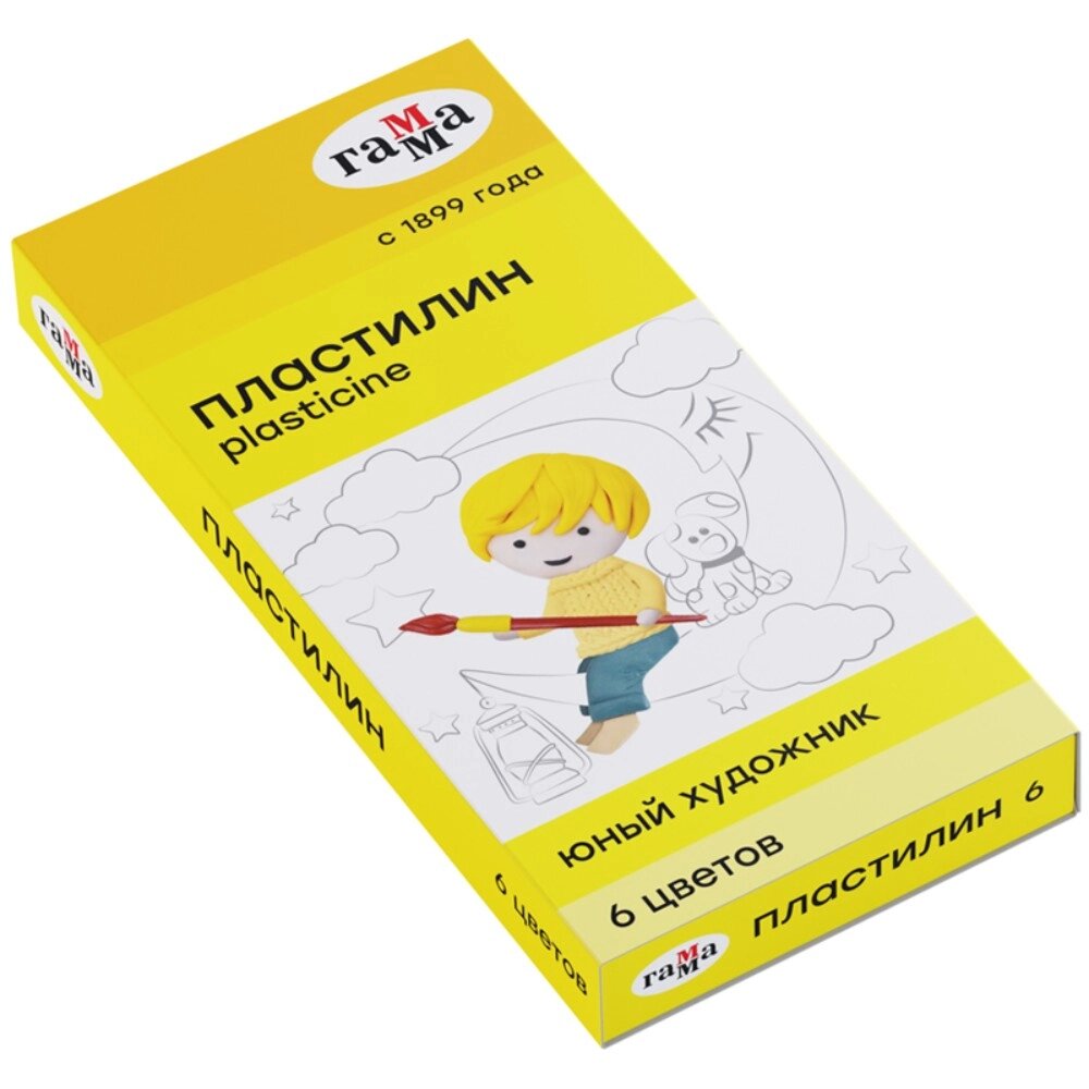 Пластилин "ЮНЫЙ ХУДОЖНИК", 6 цветов от компании «Офистон маркет» - фото 1