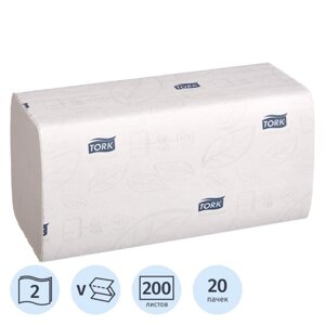 Полотенца бумажные "Tork Advanced", листовые сложения ZZ, 200 шт, H3 (290184)