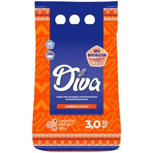 Порошок стиральный Diva, 3 кг универсальный