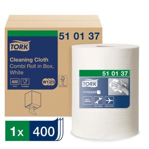 Протирочный материал c центральной вытяжкой "Tork Premium", 1 слой, 1 рулон, W1/2/3 (510137)