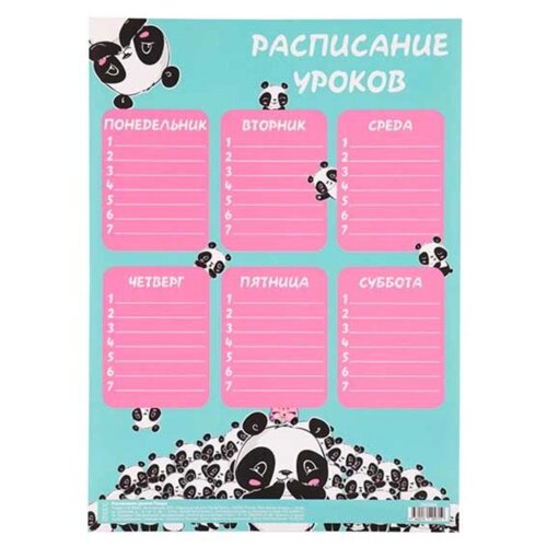 Расписание уроков "Панда", А4