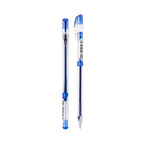 Ручка гелевая Deli "Geni", 0,5 мм, прозрачный, стерж. синий