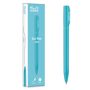 Ручка гелевая Deli "Nusign", 0,5 мм, стерж. светло-голубой