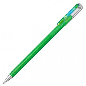 Ручка гелевая "Dual Metallic", 1.0 мм, светло-зеленый, стерж. светло-зеленый