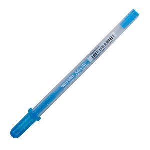 Ручка гелевая "Gelly Roll Metallic", 1.0 мм, прозрачный, стерж. голубой