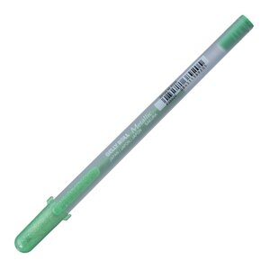 Ручка гелевая "Gelly Roll Metallic", 1.0 мм, прозрачный, стерж. изумрудный