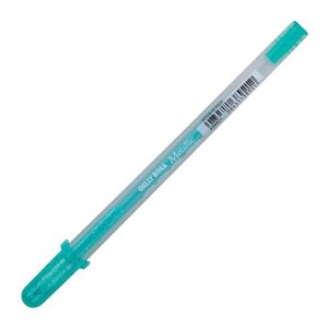 Ручка гелевая "Gelly Roll Metallic", 1.0 мм, прозрачный, стерж. зеленый