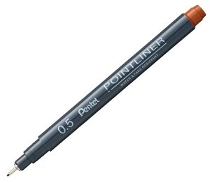 Ручка капиллярная "Pointliner", 0.5 мм, сангина