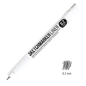 Ручка капиллярная "Sketchmarker", 0.2 мм, черный
