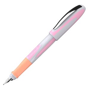Ручка перьевая "Schneider Ray", M, белый, розовый, патрон синий